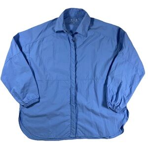 WILO The Label Parachute Shirt Women’s Size Small Blue Oversized Lightweight Top